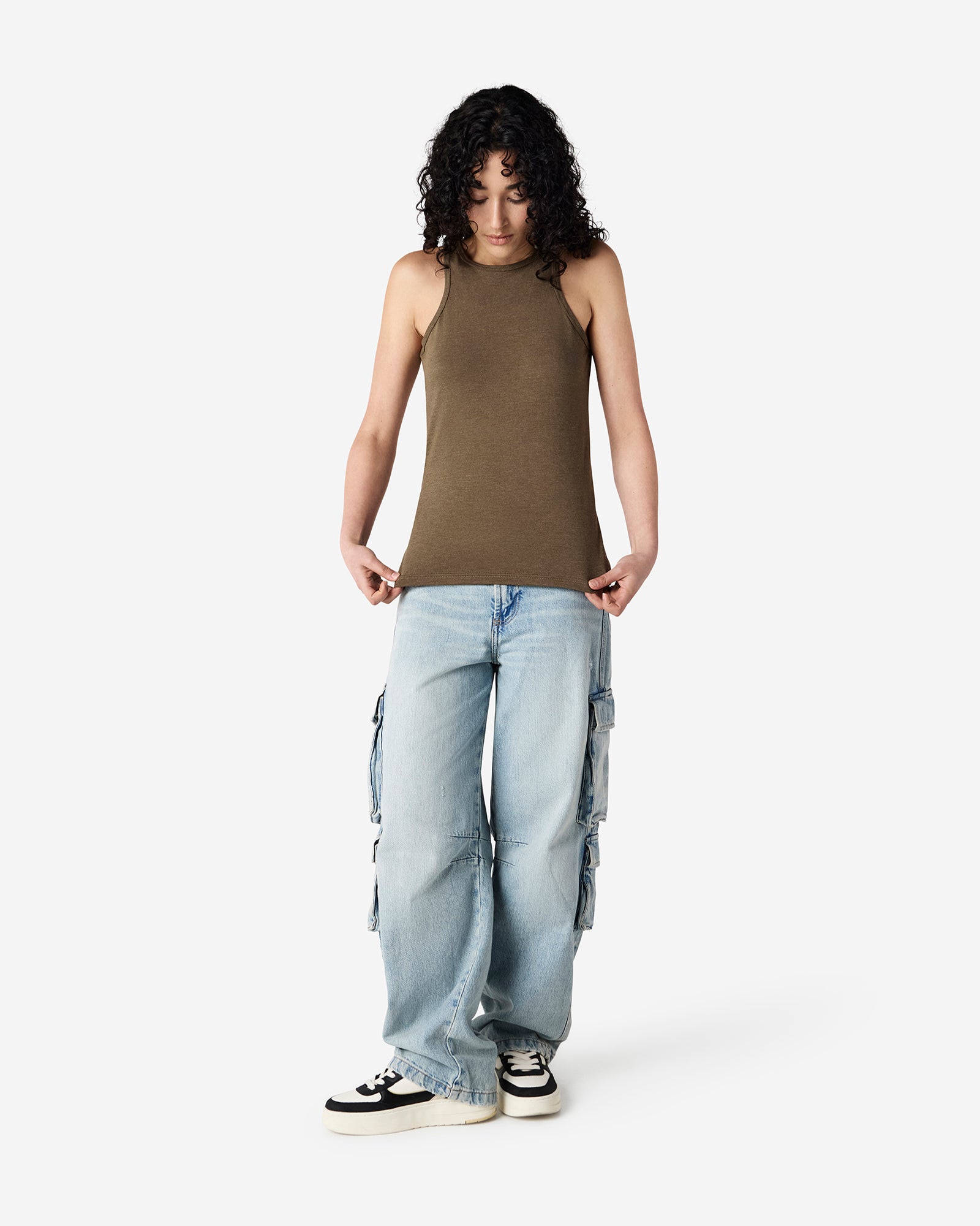 101CVC American Apparel CVC Womens Racerneck Tank