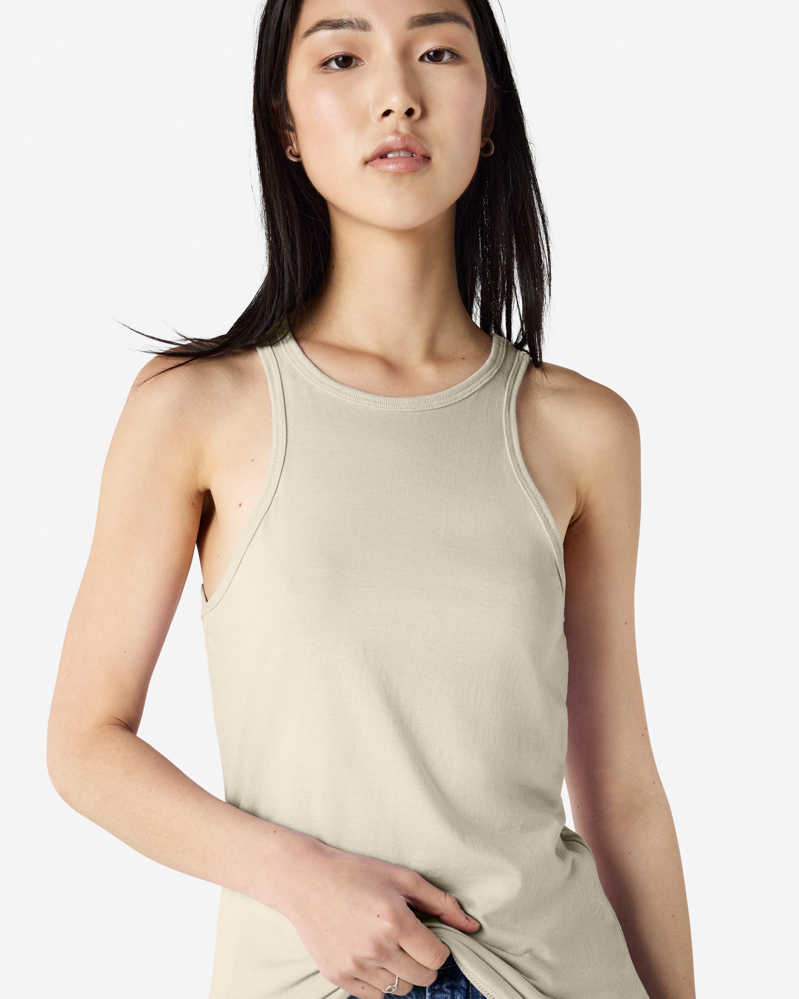 101CVC American Apparel CVC Womens Racerneck Tank