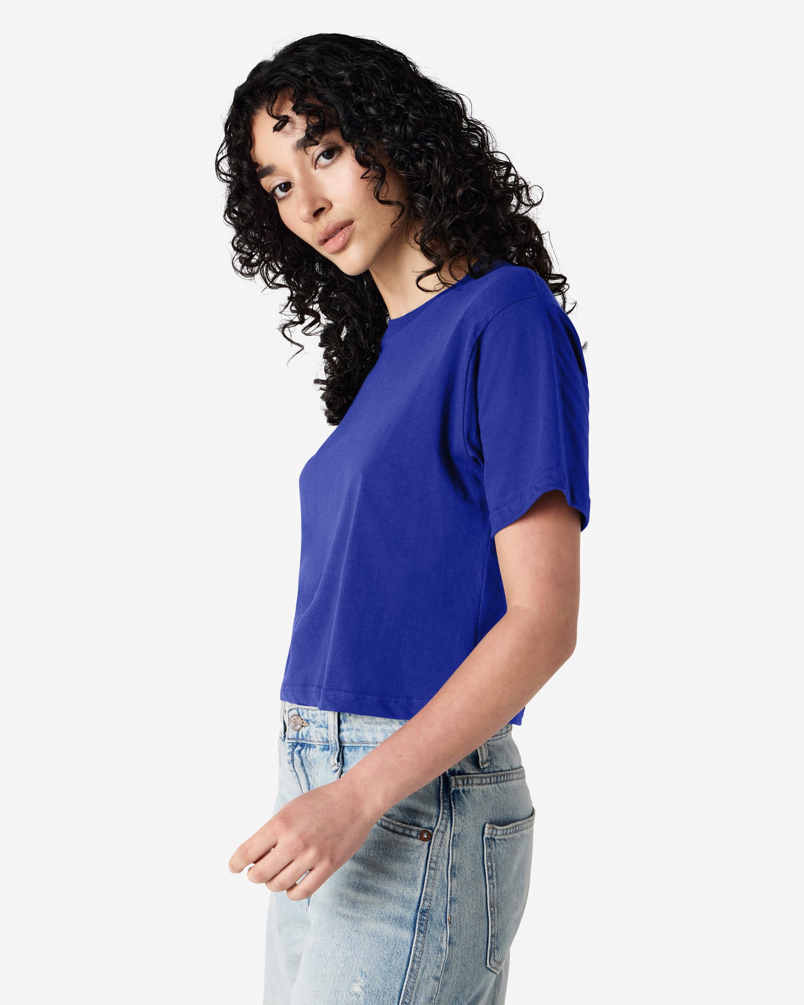 102 American Apparel Women's Fine Jersey Boxy T-Shirt