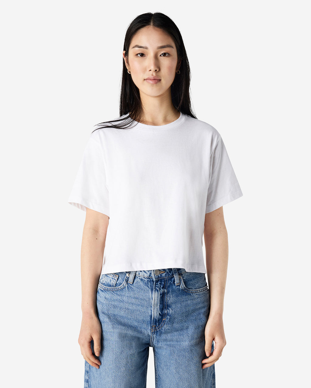 102 American Apparel Women's Fine Jersey Boxy T-Shirt
