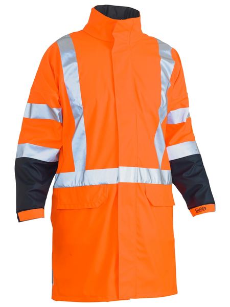 Bisley X Taped Hi Vis TTMC Stretch PU Rain Coat - BJ6955XT