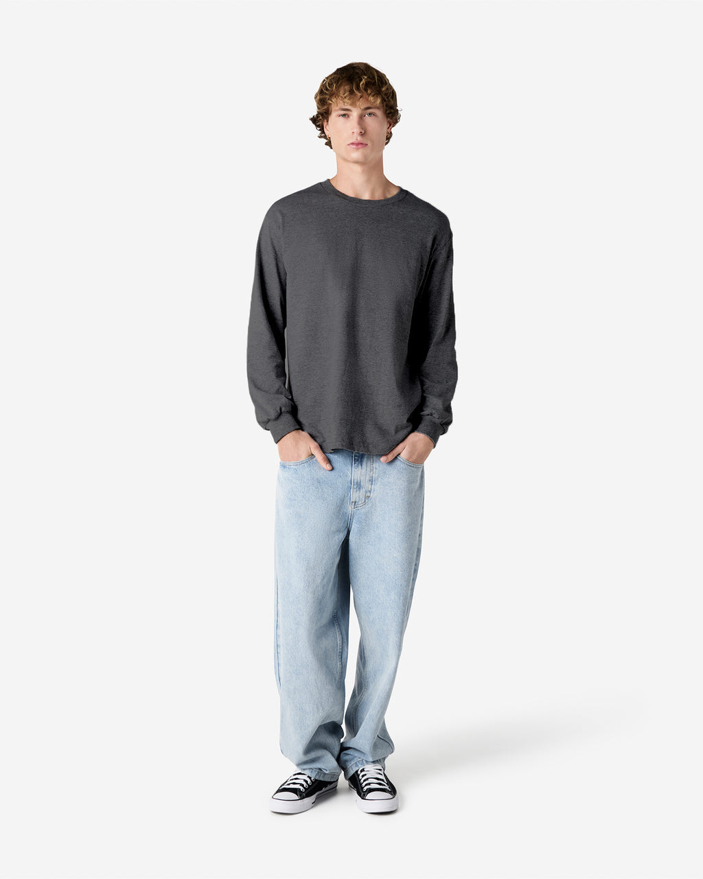 1304 American Apparel Heavyweight Cotton Unisex Long Sleeve T-Shirt