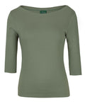C of C Ladies 3/4 Sleeve Boat Neck Tee 1BT3