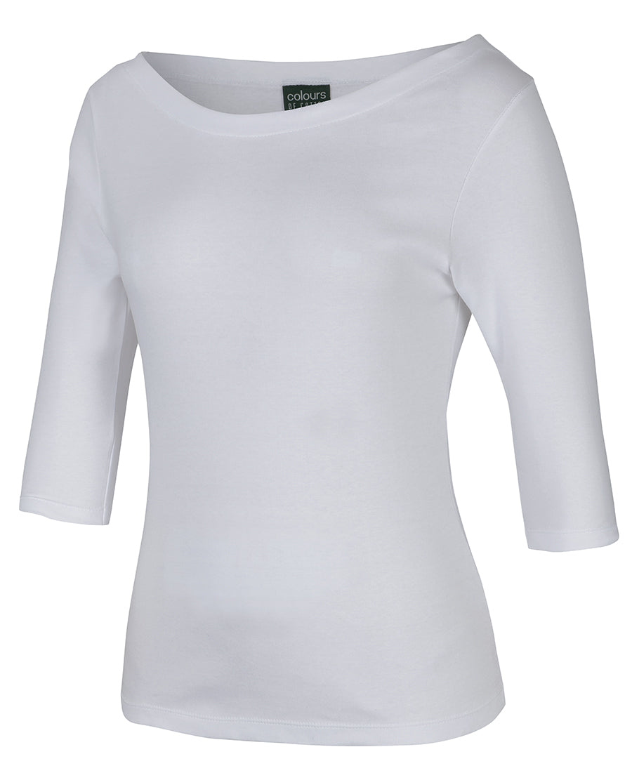 C of C Ladies 3/4 Sleeve Boat Neck Tee 1BT3