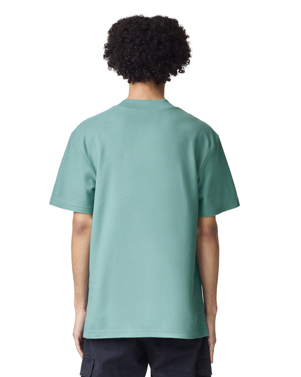1PQ American Apparel Unisex Pique Mockneck T-shirt