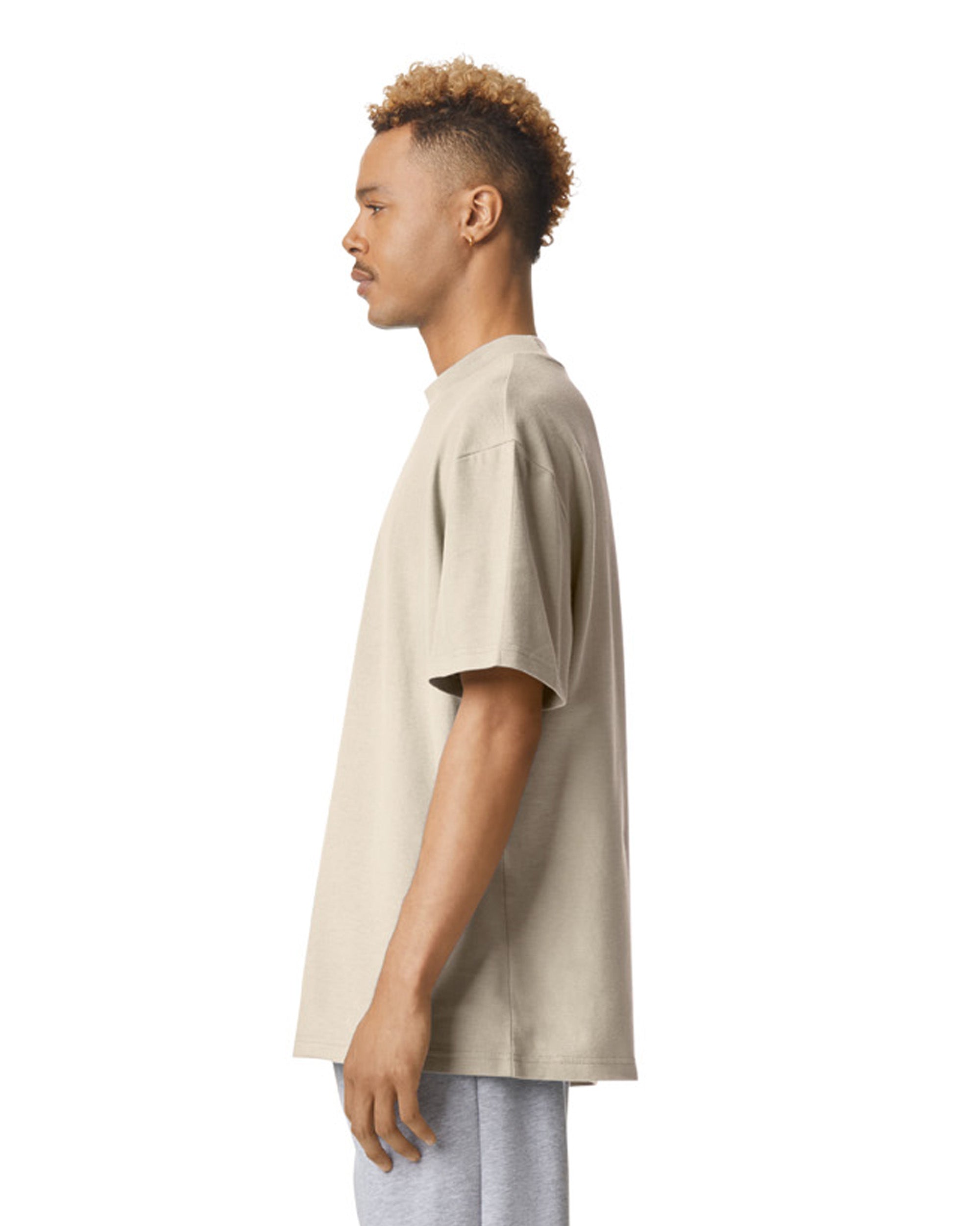 1PQ American Apparel Unisex Pique Mockneck T-shirt