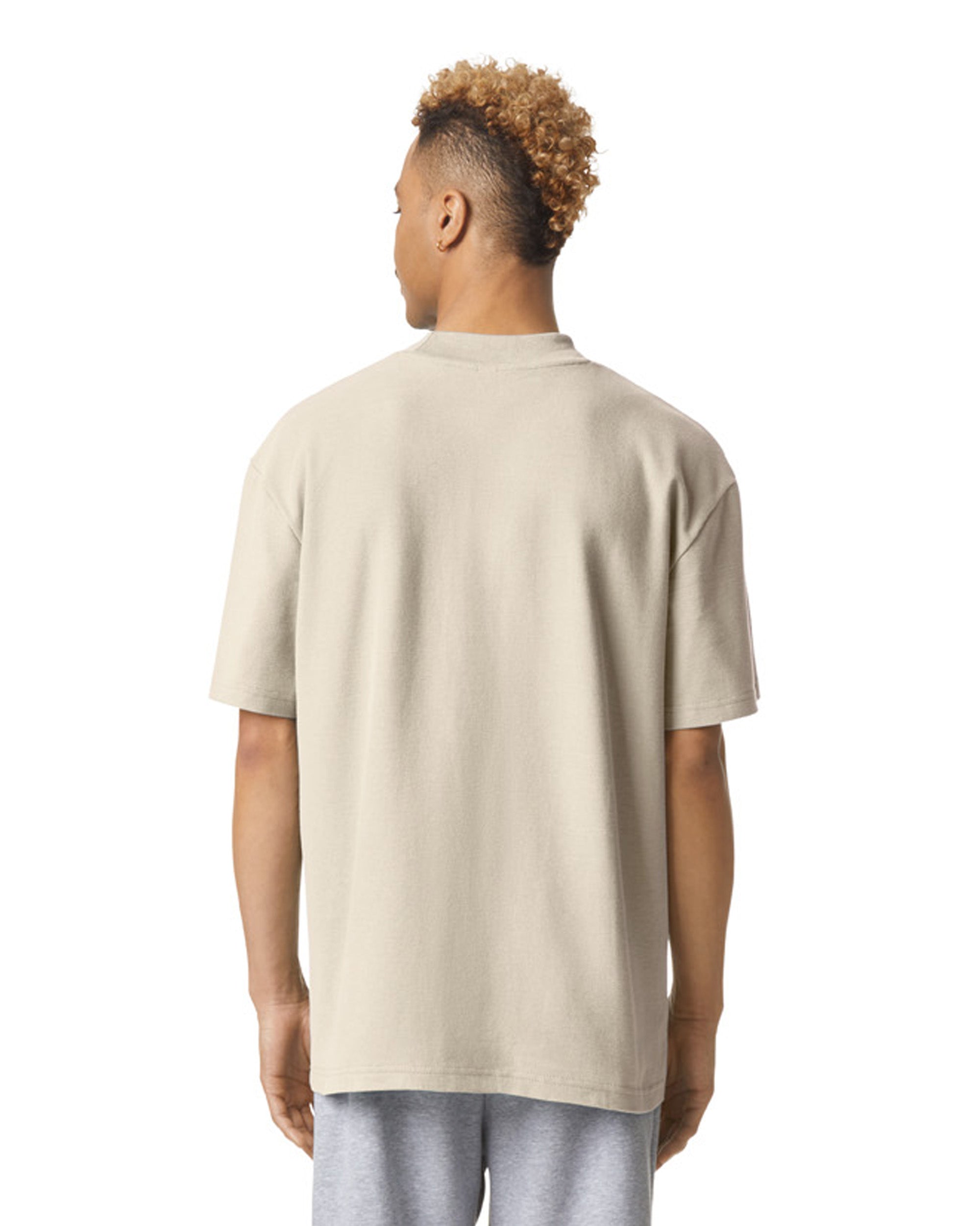 1PQ American Apparel Unisex Pique Mockneck T-shirt