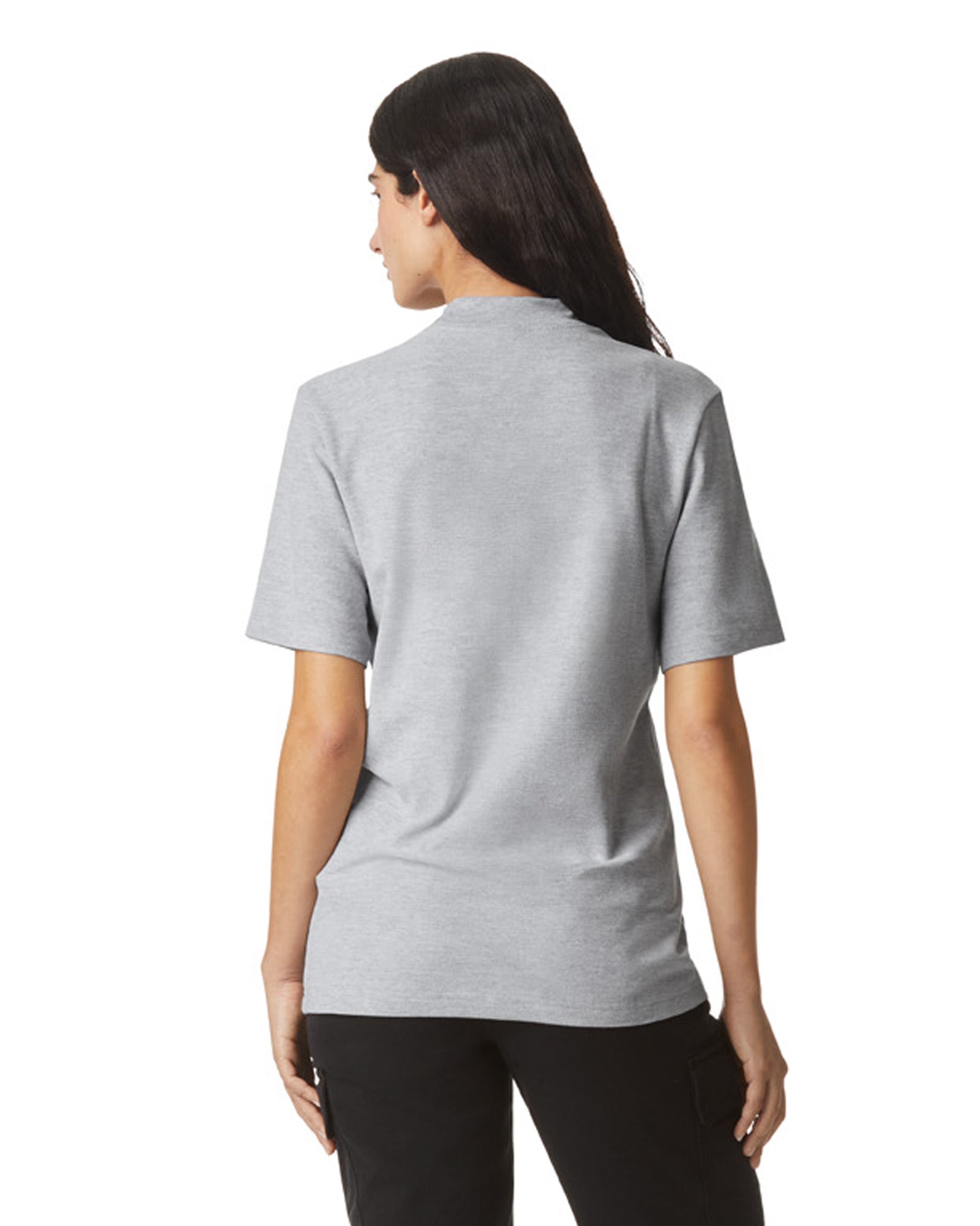 1PQ American Apparel Unisex Pique Mockneck T-shirt