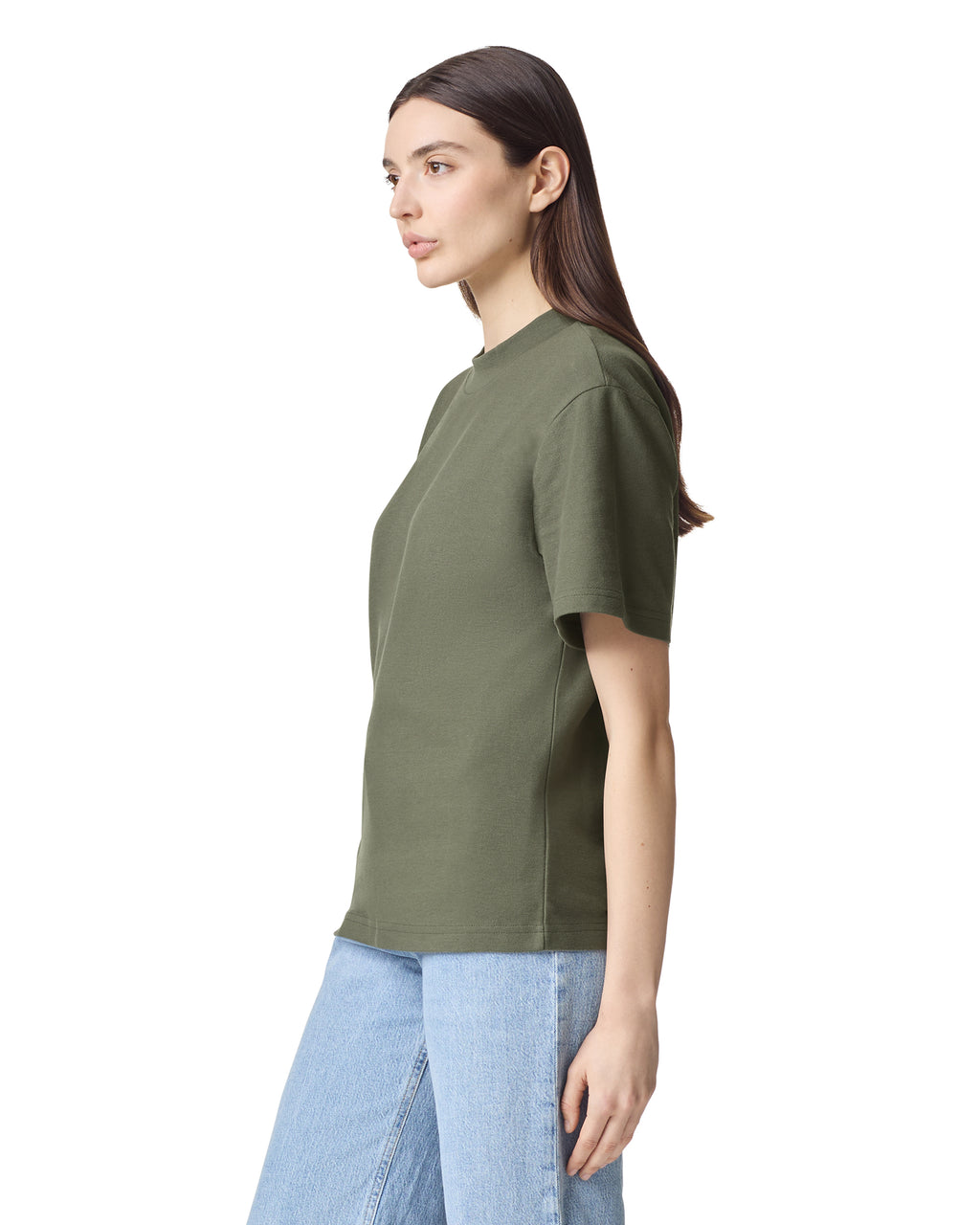 1PQ American Apparel Unisex Pique Mockneck T-shirt