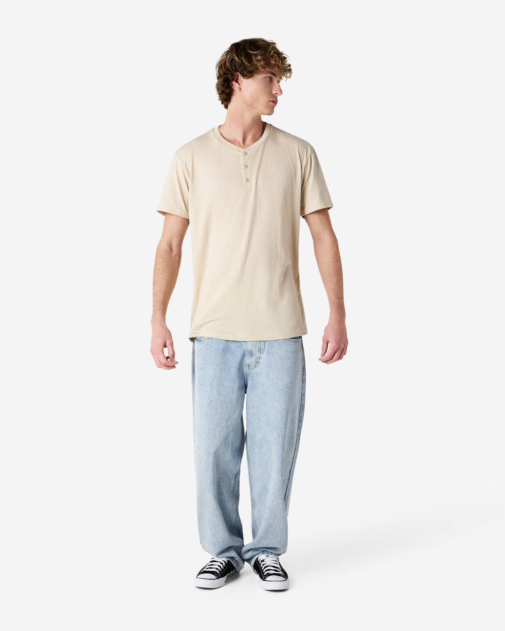 2004CVC American Apparel CVC Unisex Henley T-shirt