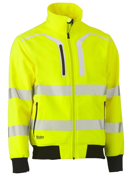 Bisley Taped Hi Vis Soft Shell Bomber Jacket - BJ6979T
