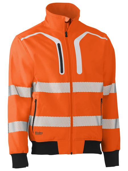 Bisley Taped Hi Vis Soft Shell Bomber Jacket - BJ6979T