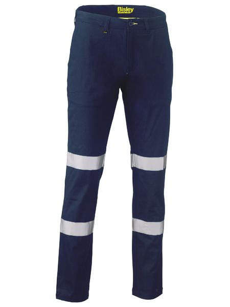 Bisley Taped Biomotion Stretch Cotton Drill Work Pants - BP6008T