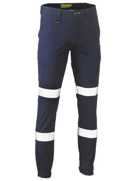 Bisley Taped Biomotion Stretch Cotton Drill Cargo Cuffed Pants - BPC6028T