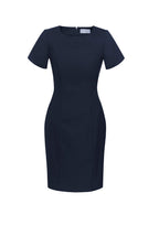 34012 Womens Comfort Wool Stretch Short Sleeve Shift Dress