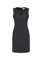 34021 Womens Comfort Wool Stretch Sleeveless V-Neck Dress