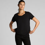 4019 WOS MAPLE SCOOP TEE