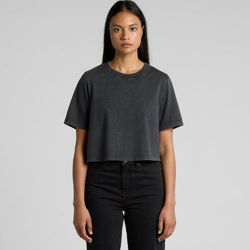 4086 WOS STONE WASH HEAVY CROP