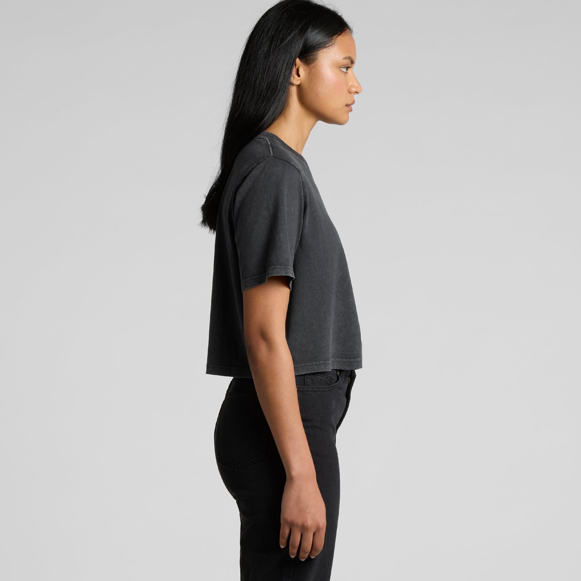 4086 WOS STONE WASH HEAVY CROP