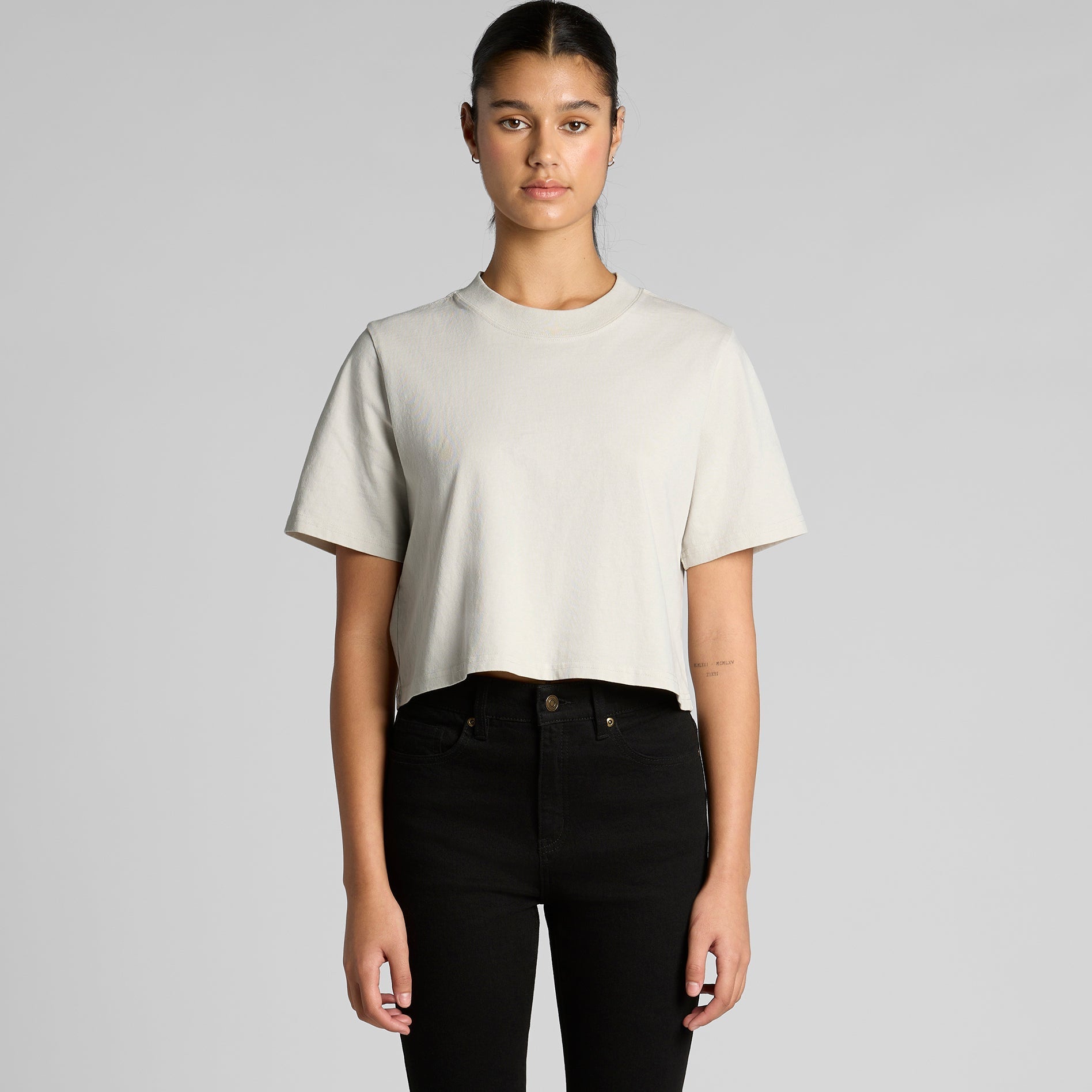 4089 WOS HEAVY FADED CROP TEE