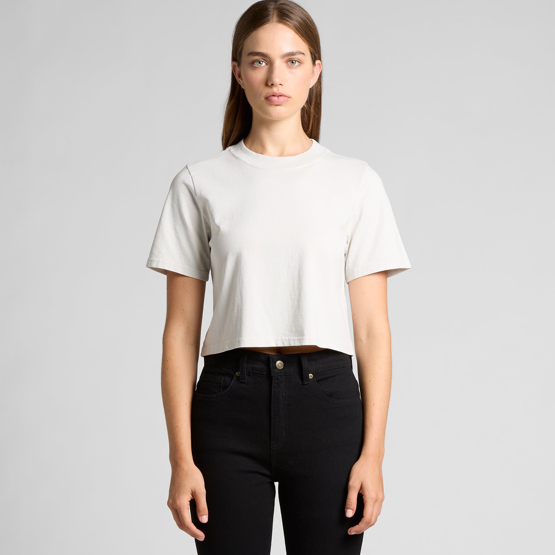 4089 WOS HEAVY FADED CROP TEE