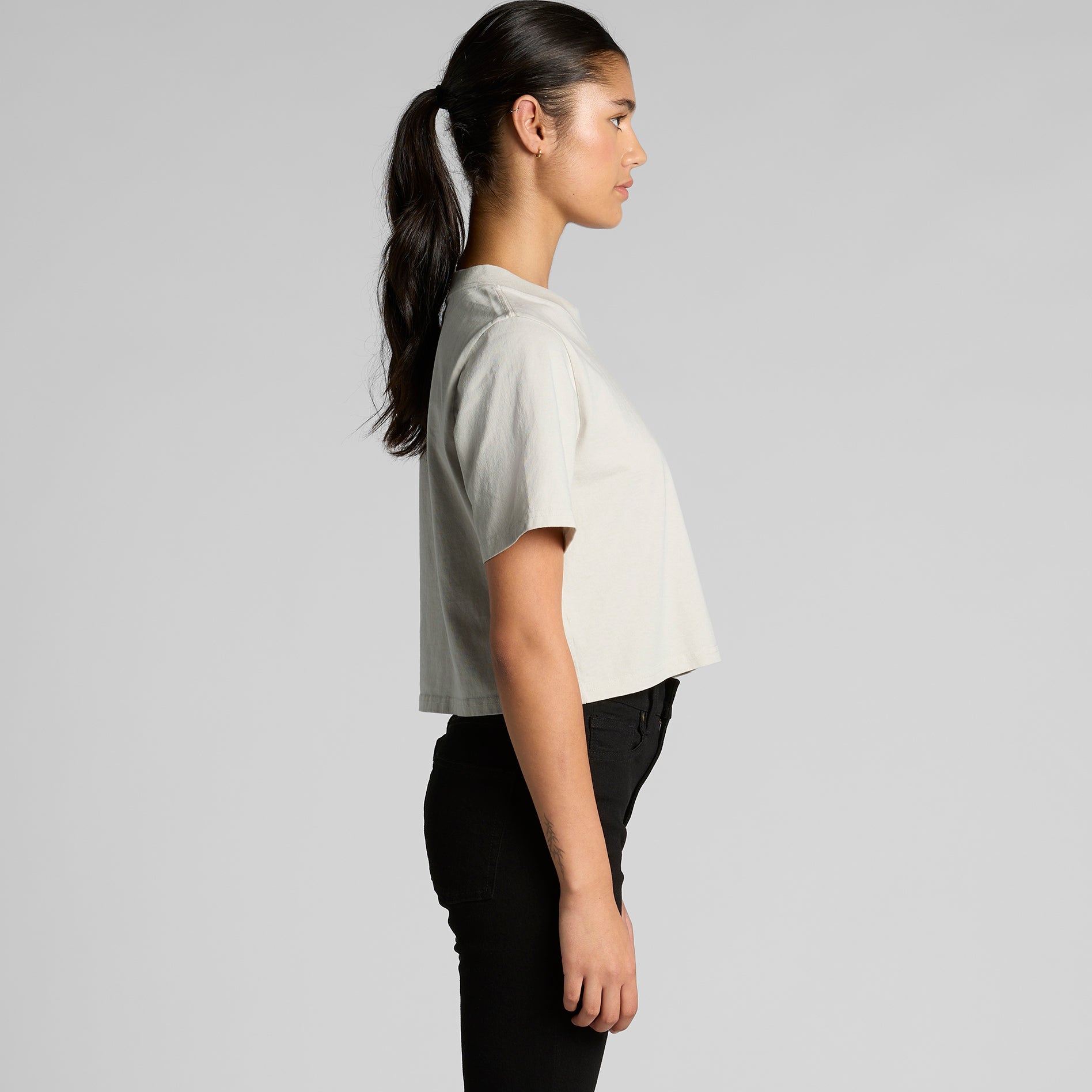 4089 WOS HEAVY FADED CROP TEE
