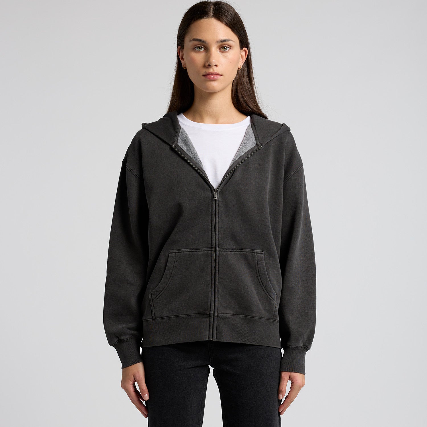 4170 WOS RELAX FADED ZIP HOOD