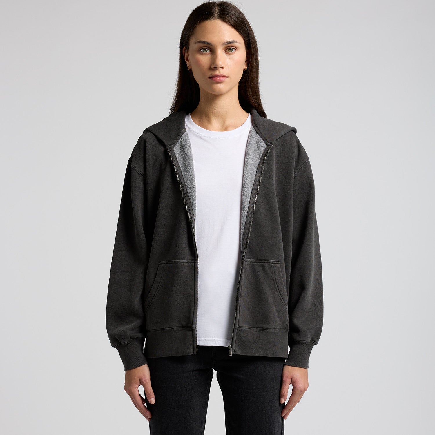 4170 WOS RELAX FADED ZIP HOOD