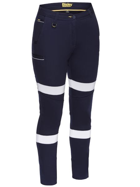 Bisley Women's Taped Mid Rise Stretch Cotton Pants - BPL6015T