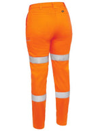 Bisley Women's Taped Mid Rise Stretch Cotton Pants - BPL6015T