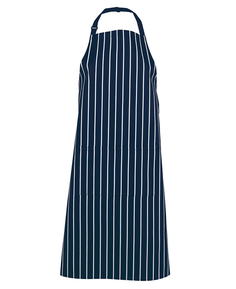 JB'S BIB STRIPED APRON WITH POCKET 5BS