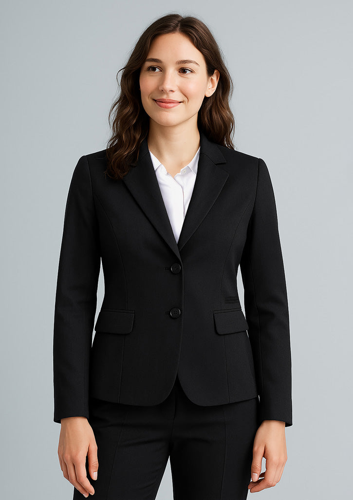 60119 Womens Cool Stretch 2 Button Mid Length Jacket