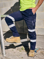 Bisley Taped Biomotion Stretch Cotton Drill Elastic Waist Cargo Work Pant - BPC6029T