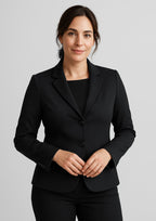 64019 Womens Comfort Wool Stretch 2 Button Mid Length Jacket