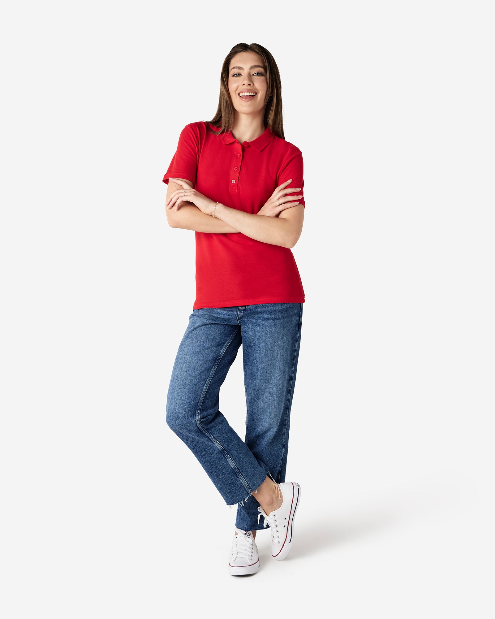 64800L Gildan Softstyle Ladies' Double Pique Polo