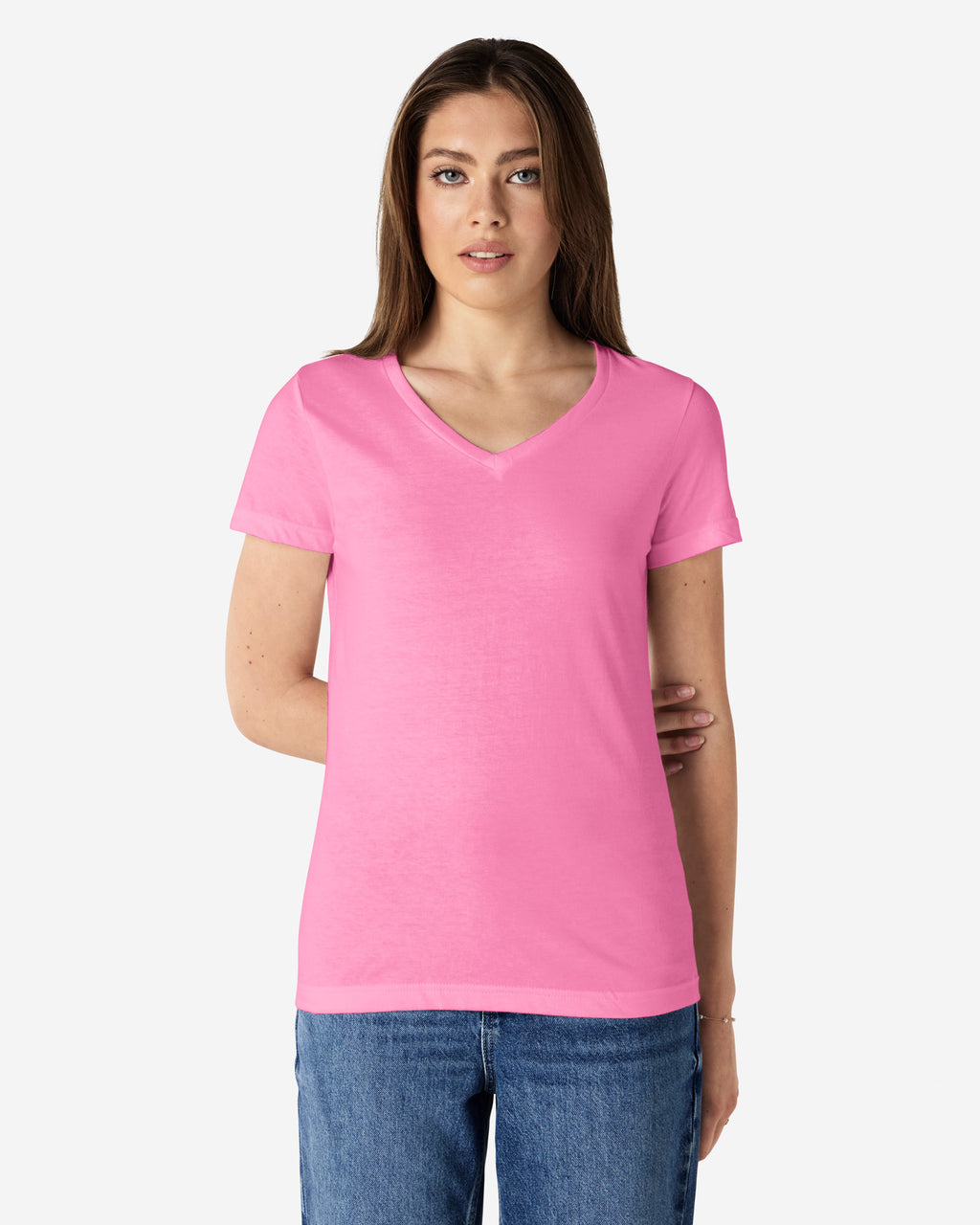 64V00L Gildan Softstyle Ladies' V-Neck T-Shirt