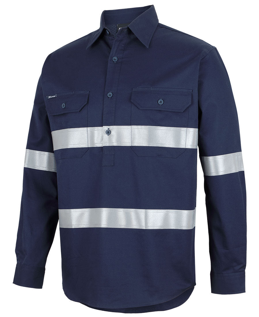 JB's Close Front L/S 150g Work Shirt Reflective Tape 6HWCT