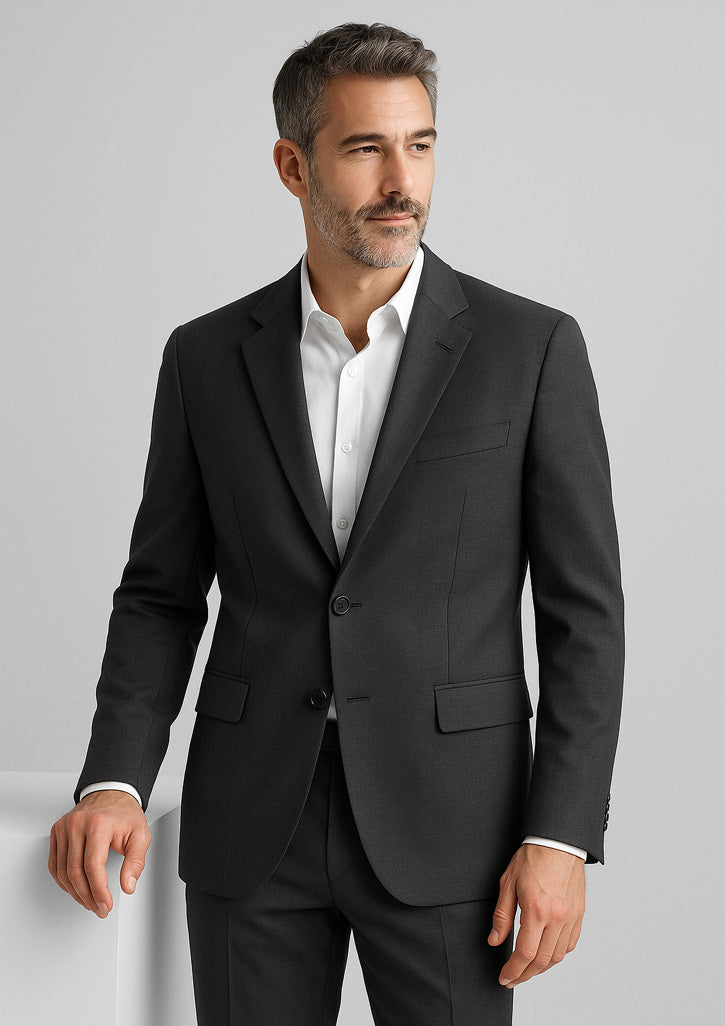 84011 Mens Comfort Wool Stretch 2 Button Classic Jacket