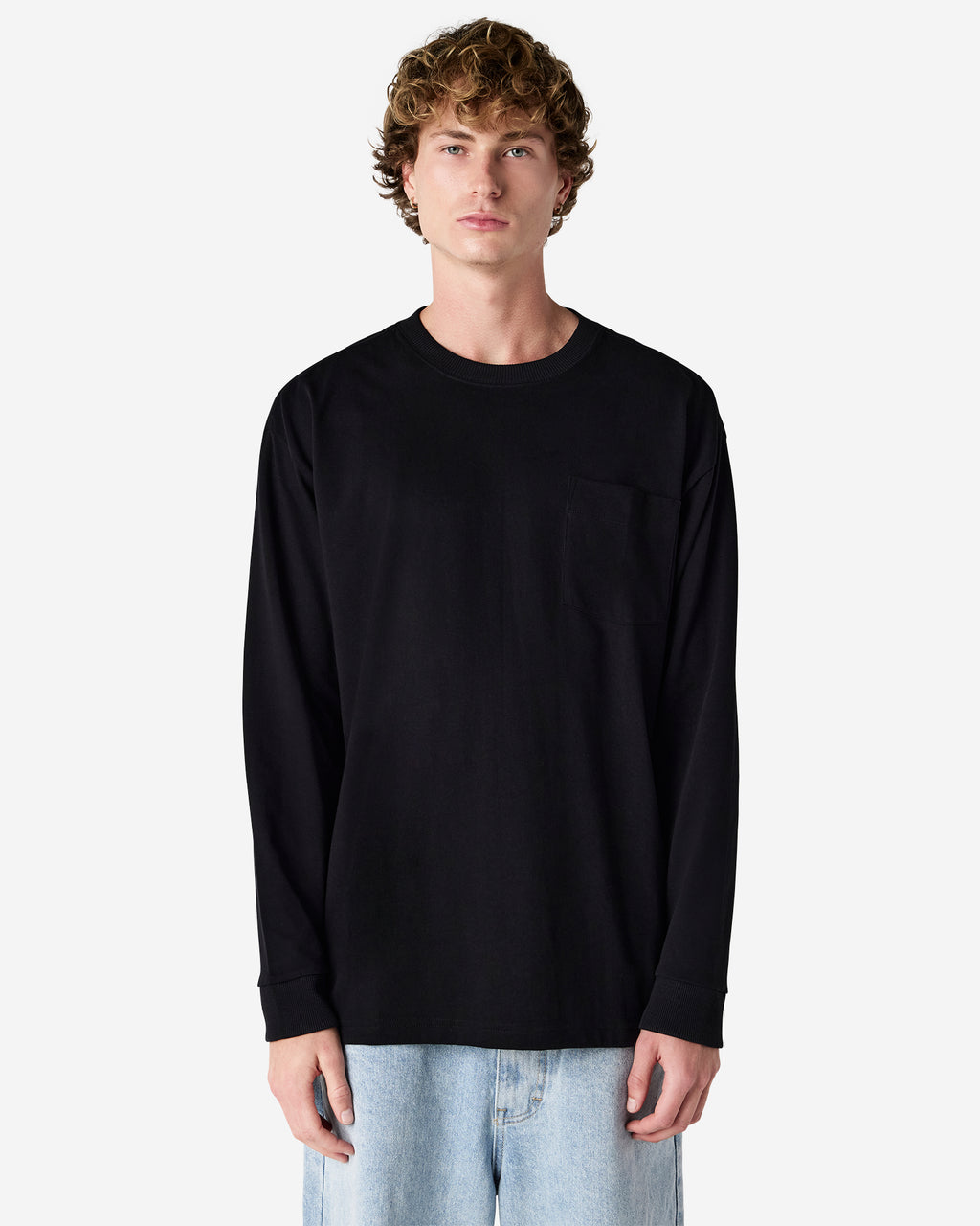 9410 American Apparel Super Heavyweight Unisex Long Sleeve Pocket T-Shirt
