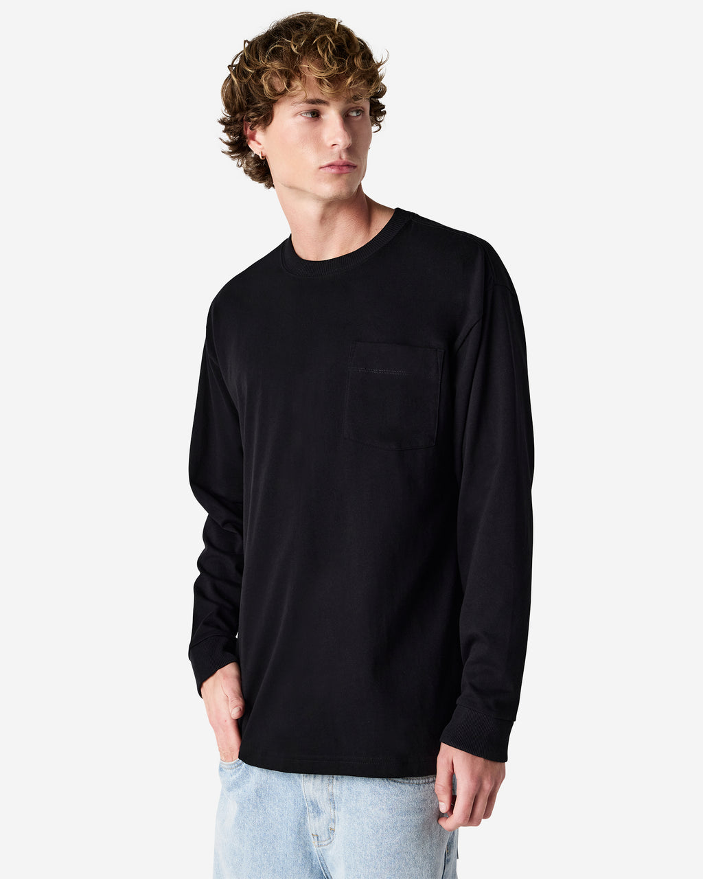9410 American Apparel Super Heavyweight Unisex Long Sleeve Pocket T-Shirt