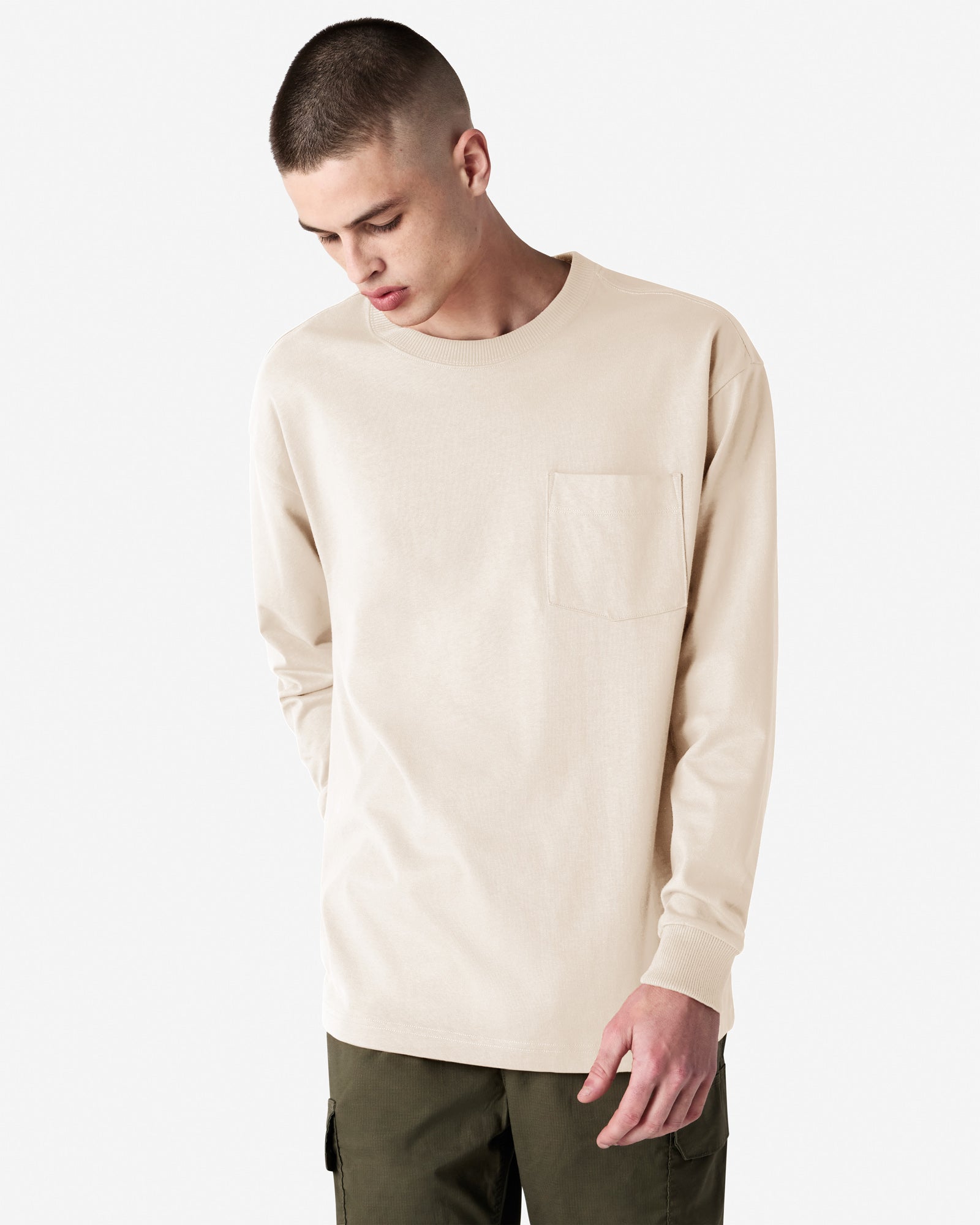 9410 American Apparel Super Heavyweight Unisex Long Sleeve Pocket T-Shirt