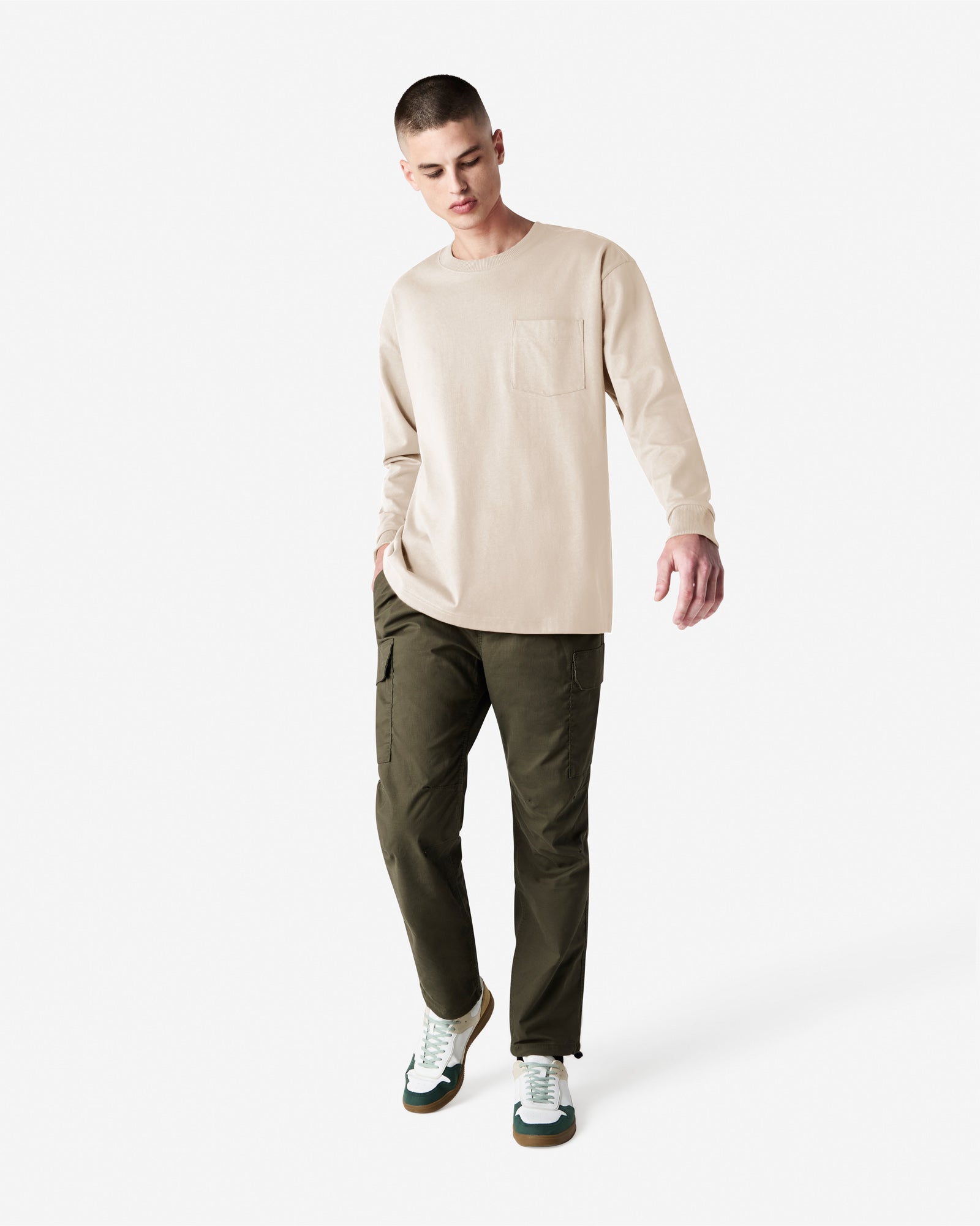 9410 American Apparel Super Heavyweight Unisex Long Sleeve Pocket T-Shirt