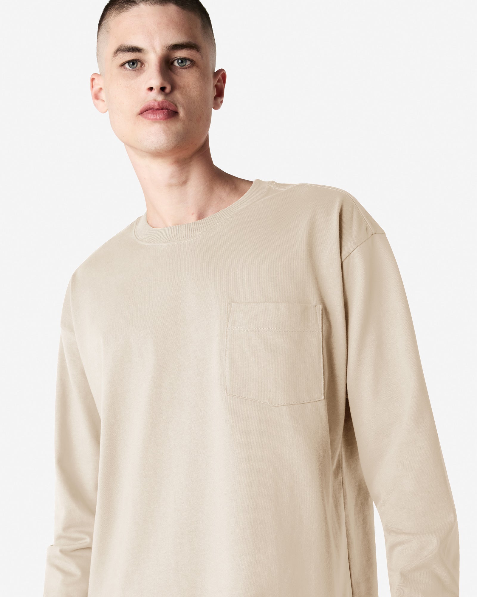 9410 American Apparel Super Heavyweight Unisex Long Sleeve Pocket T-Shirt