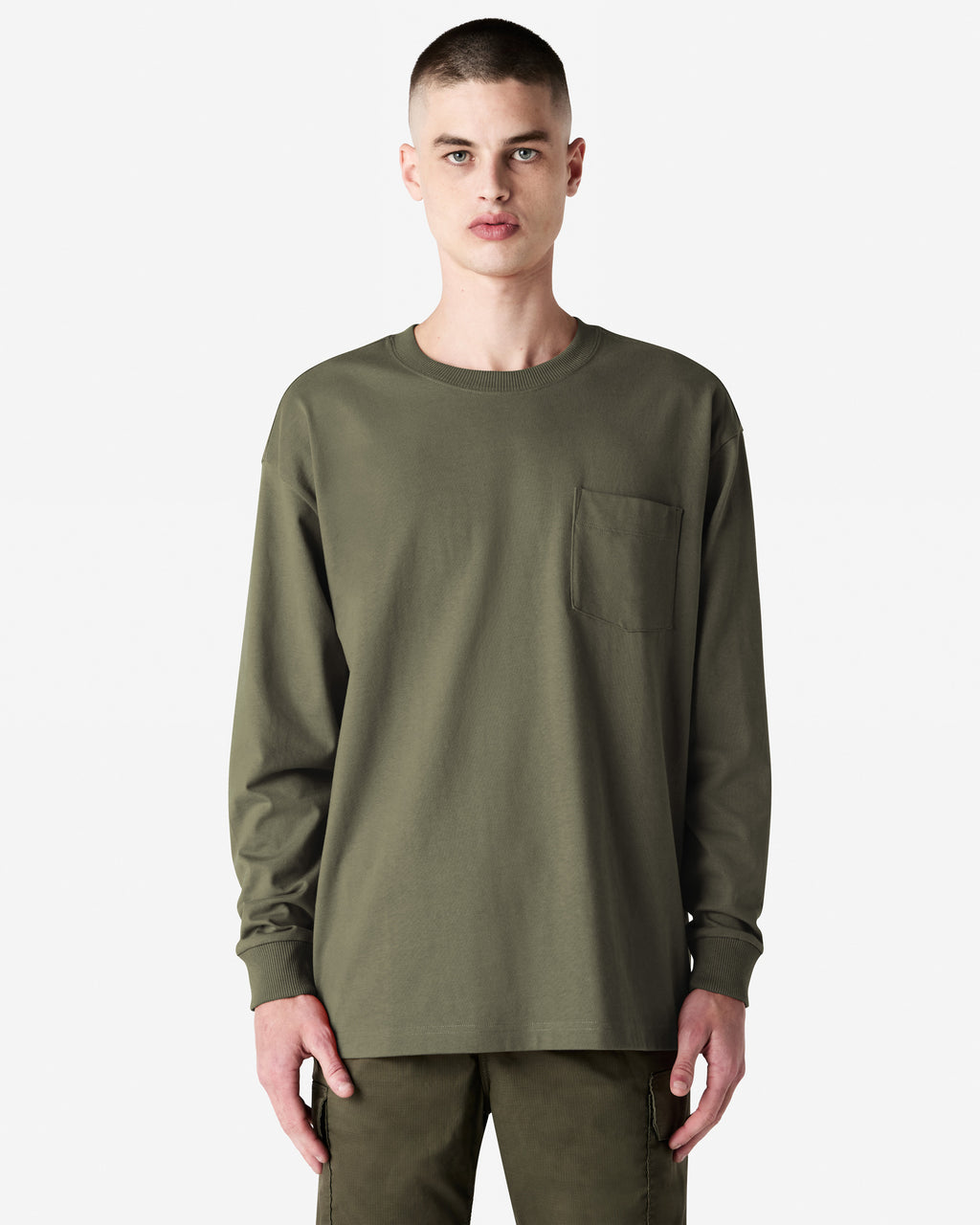 9410 American Apparel Super Heavyweight Unisex Long Sleeve Pocket T-Shirt