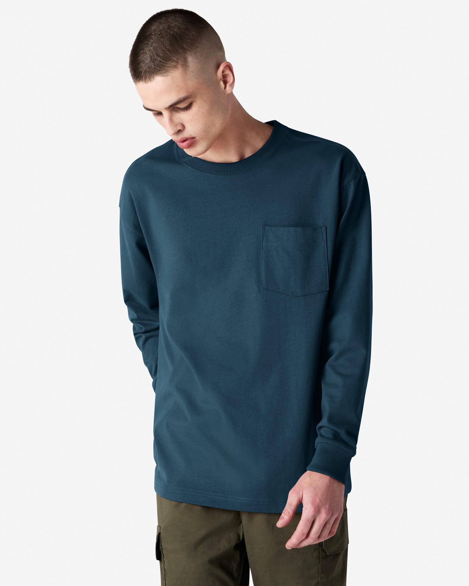 9410 American Apparel Super Heavyweight Unisex Long Sleeve Pocket T-Shirt