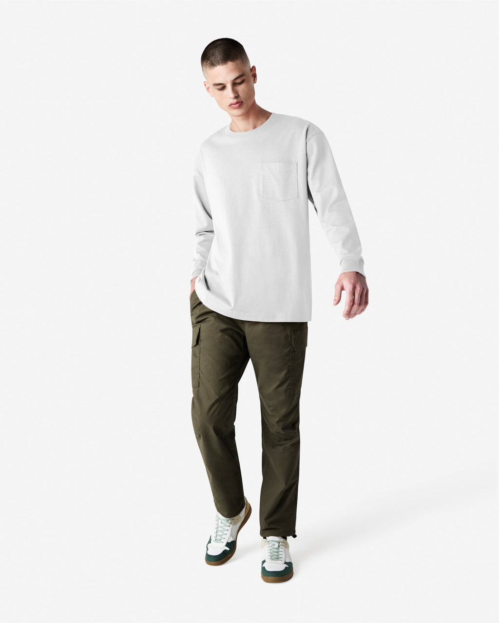 9410 American Apparel Super Heavyweight Unisex Long Sleeve Pocket T-Shirt