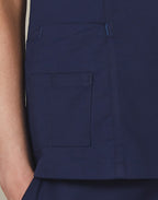 M7660 LADIES V-NECK CONTRAST TRIM SCRUB TOP