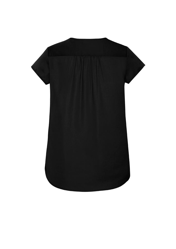 RB967LS Womens Kayla V-Neck Pleat Blouse