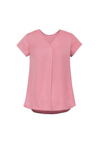 RB967LS Womens Kayla V-Neck Pleat Blouse