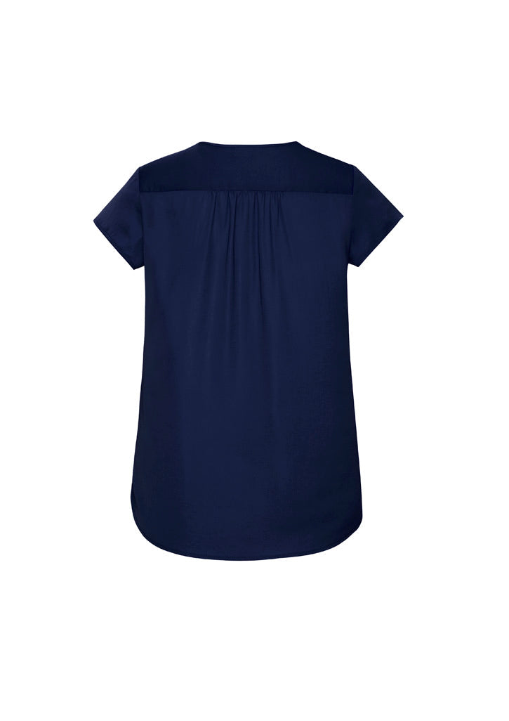 RB967LS Womens Kayla V-Neck Pleat Blouse